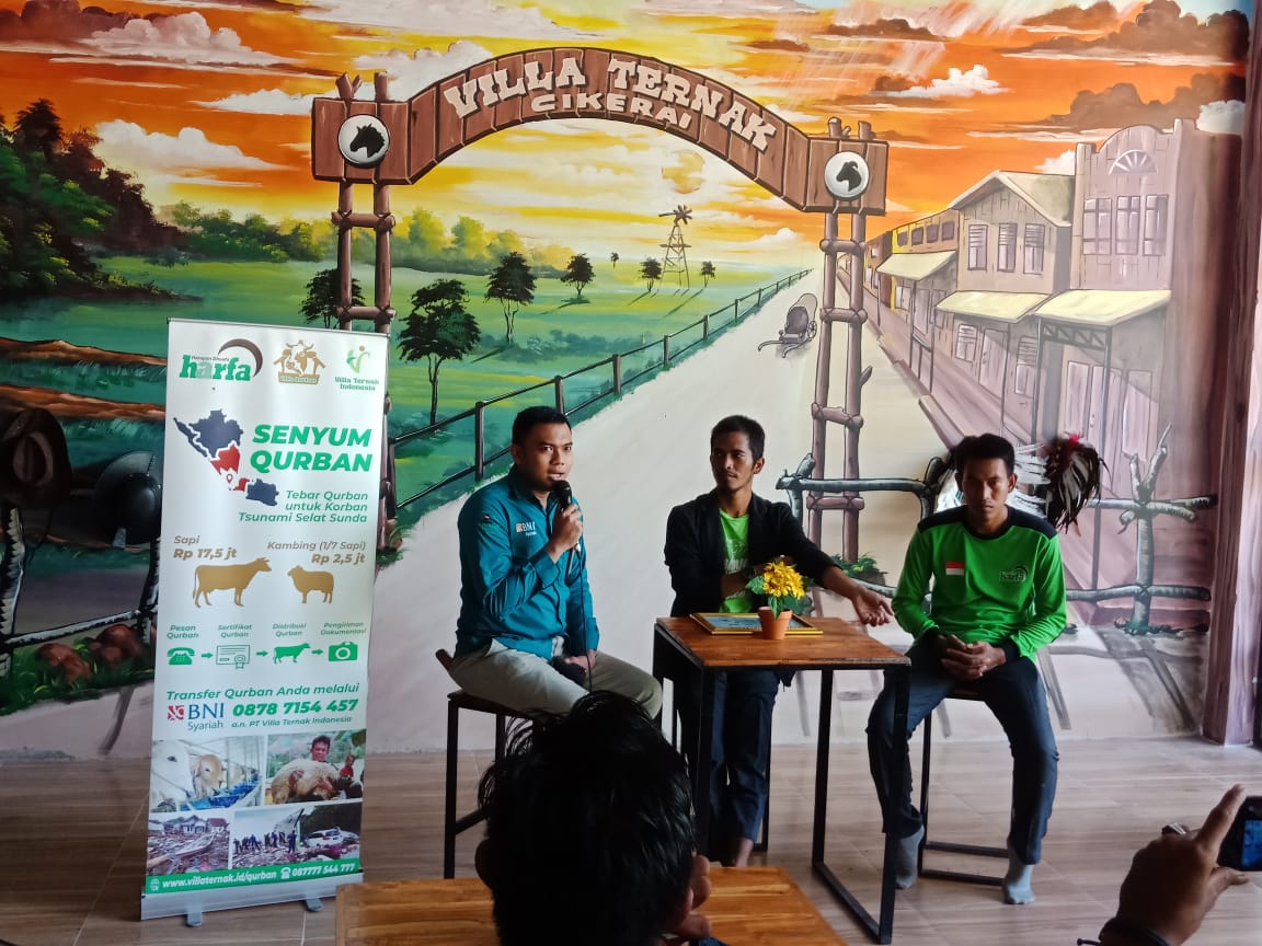 Peduli Korban Tsunami, Villa Ternak Cikerai Bentuk Program Senyum Qurban