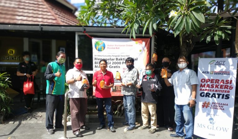 IWO Bali Gandeng ACT dan Pelaku Usaha Donasikan 2000 Masker