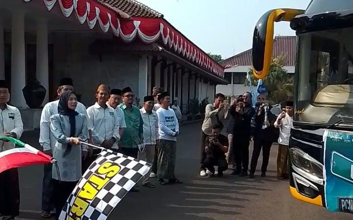 Muktamar ke-35 NU, Bupati Serang Lepas Rombongan PCNU Menuju ‎‎Jatim