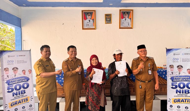 DPMPTSP Kab Serang Terjun Langsung ke Masyarakat, Gratiskan 500 NIB bagi Pelaku Usaha